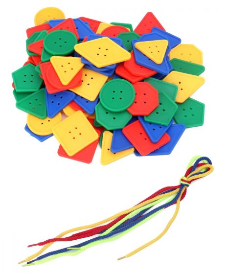Colorful Geometrical Button Lacing Kit