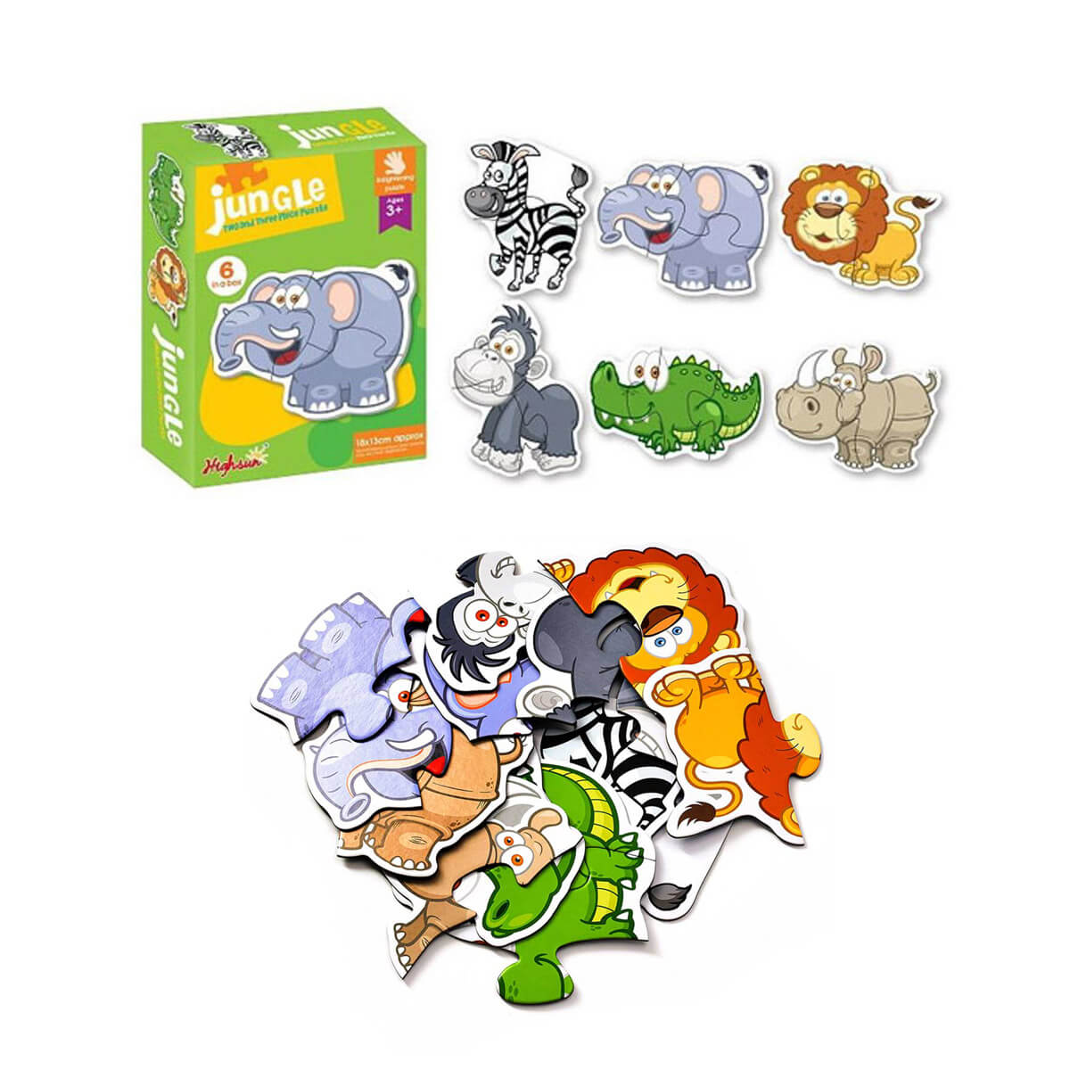 Jungle 2,3 pieces puzzle