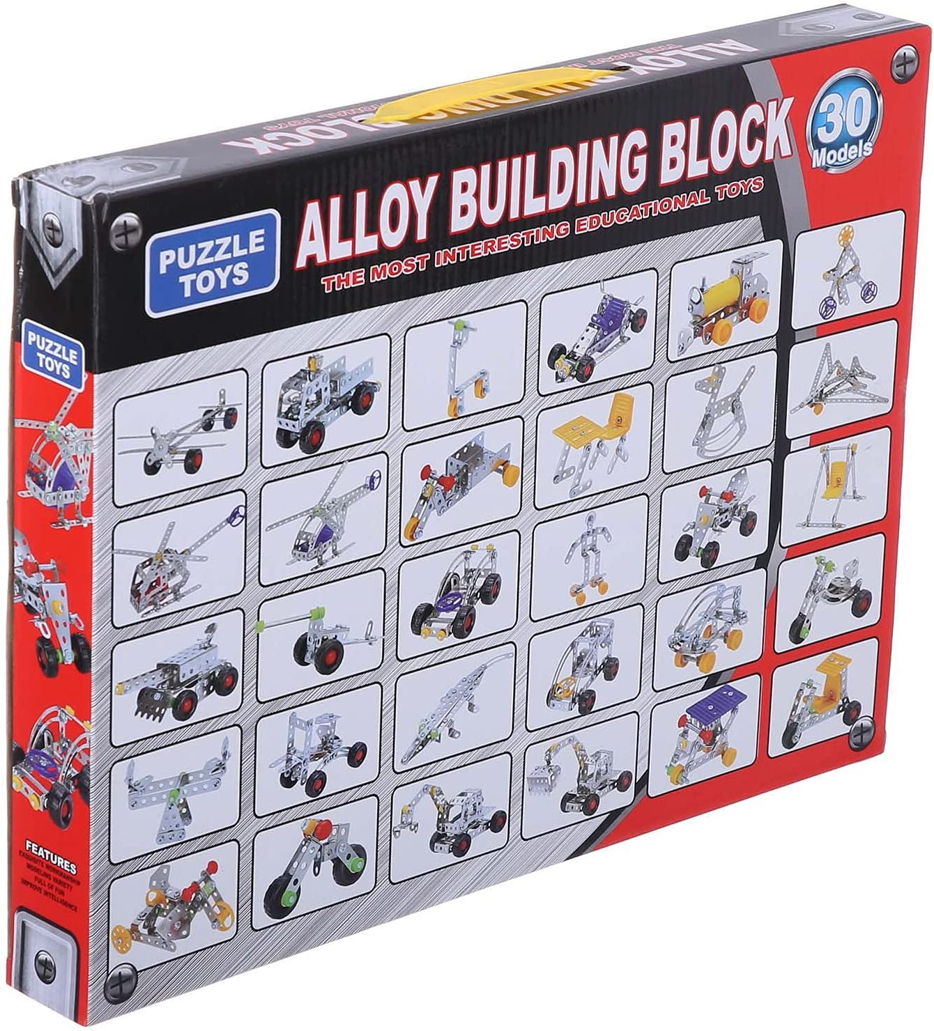 Metal Construction Kit (242 Pieces – Makes 30 Models)