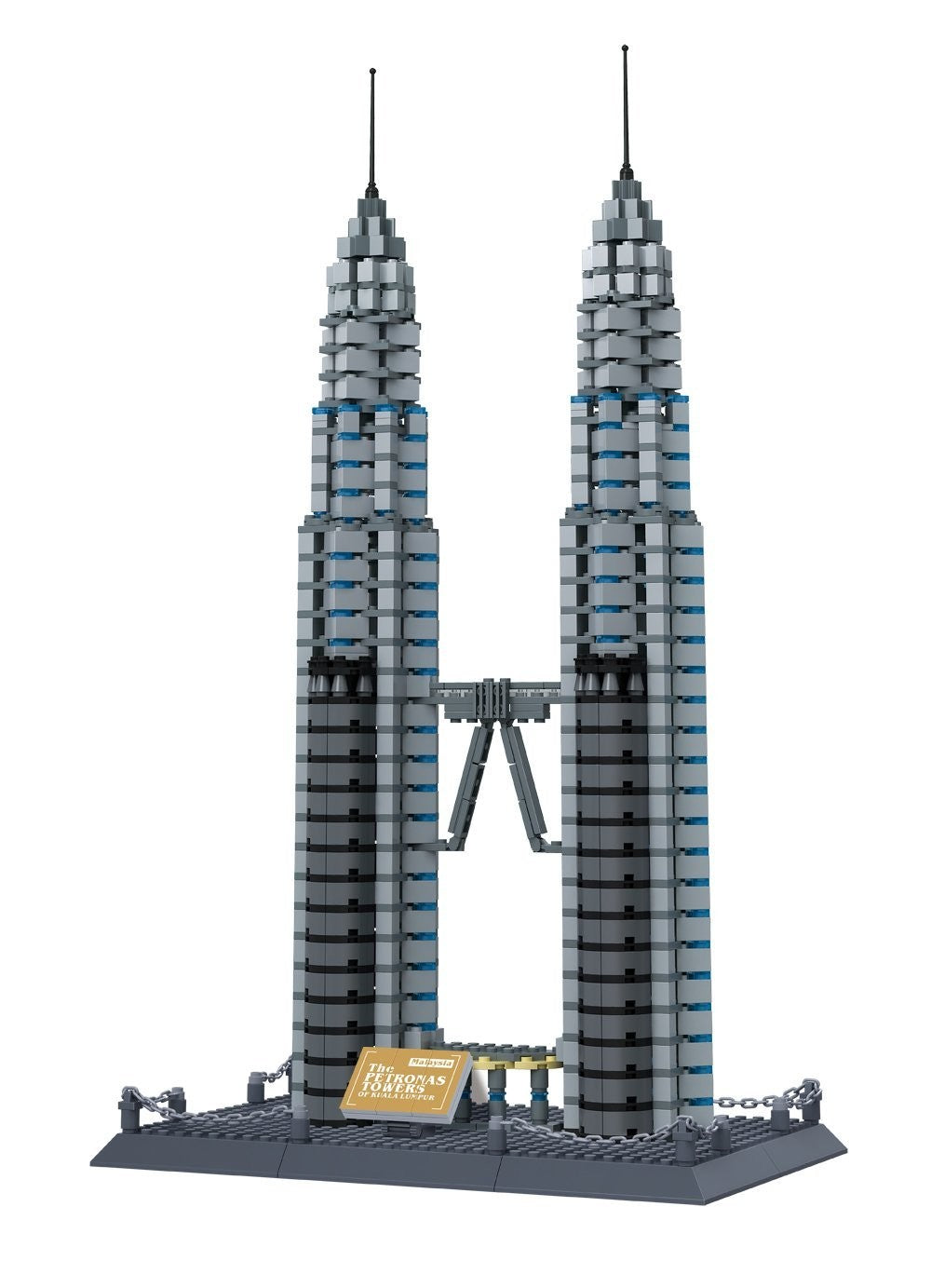 Petronas Twin Towers Building Blocks Model - 1173 pieces