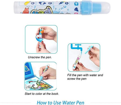 Magic water drawing coloring book