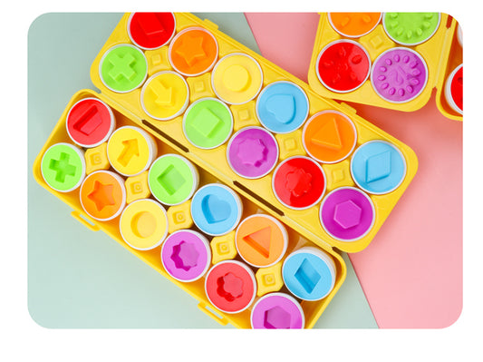 Smart egg shape and color matching set