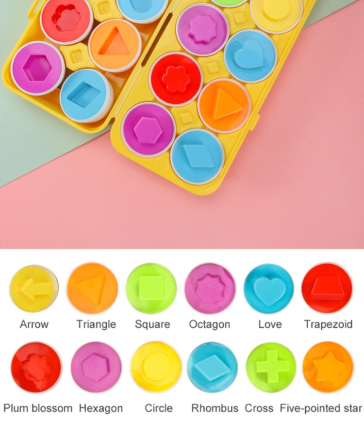 Smart egg shape and color matching set