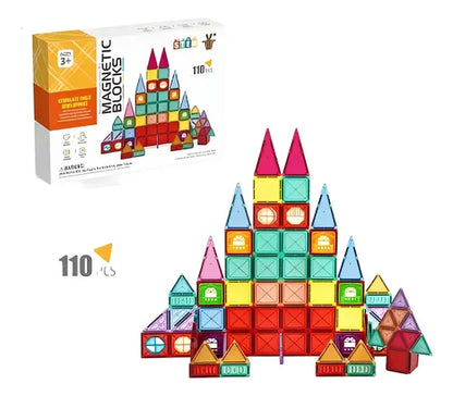 110 pieces magnetic tiles