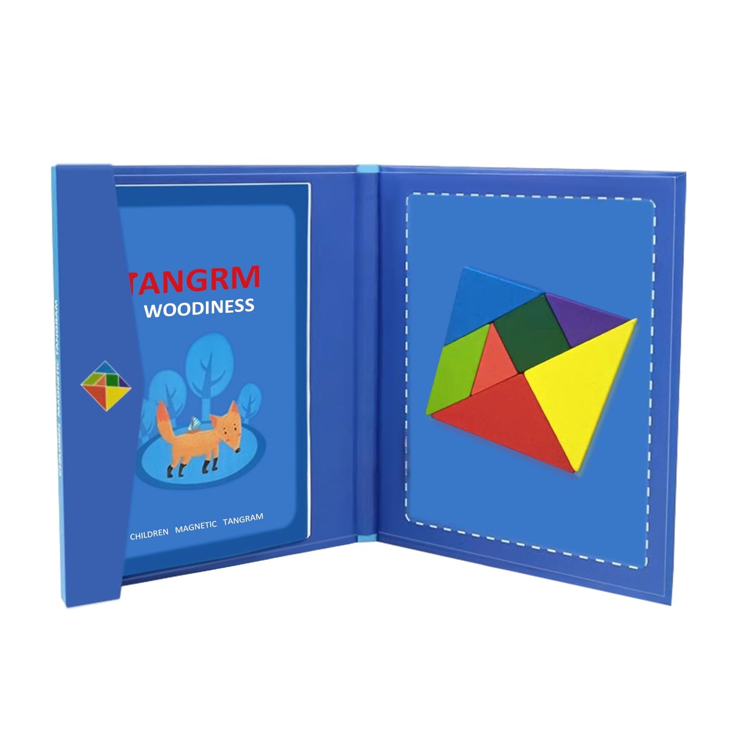 Wooden tangram puzzle book