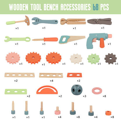 Wooden tool bench- Pretend play