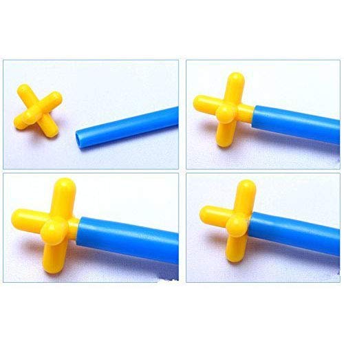 DIY Colorful Flexible Straw Pipe Building blocks