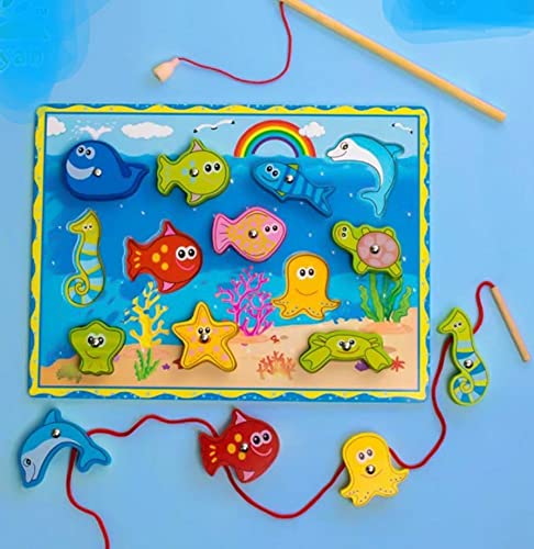 Magnetic fishing board and lacing