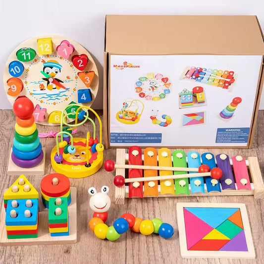 7 in 1 Wooden Montessori cognitive toys kit