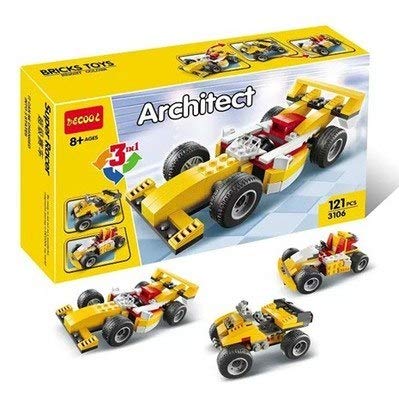 Architect Super Racer Building Blocks 3 Models 121 Pieces - 106