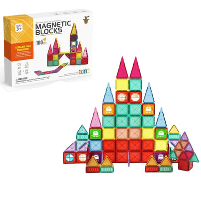 110 pieces magnetic tiles
