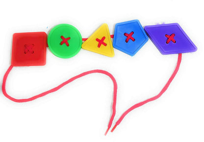 Colorful Geometrical Button Lacing Kit
