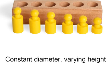 Wooden knob cylinders