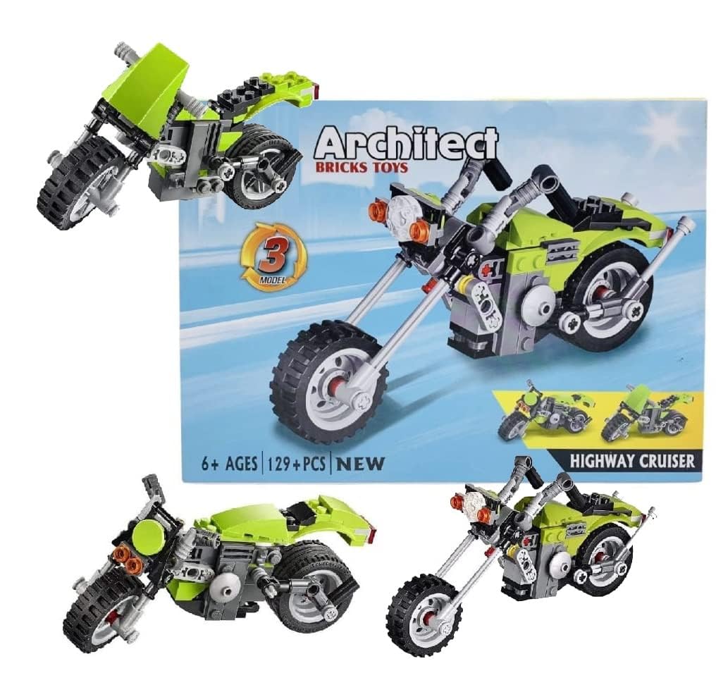 Architect Highway Cruiser Building Blocks 3 Models 129 Pieces