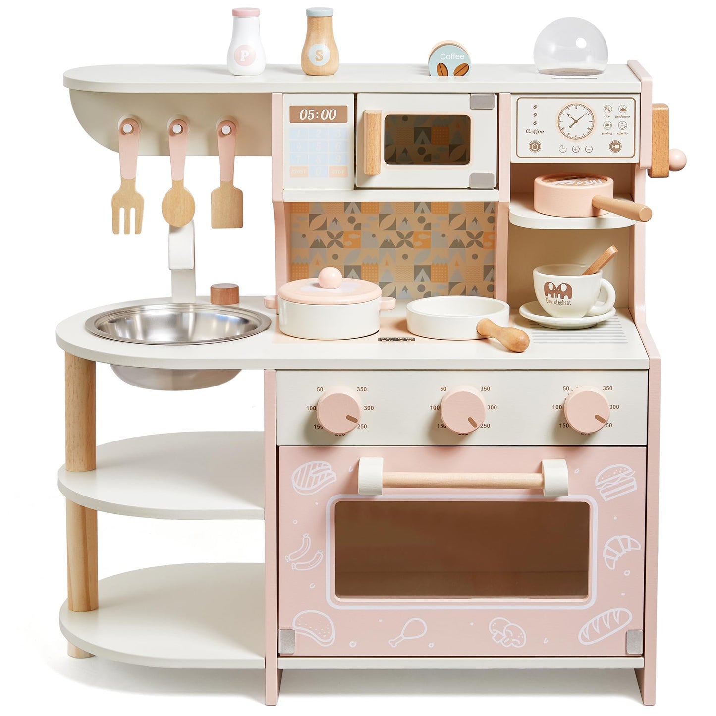 Pretend Kitchen Playset with Coffee Maker