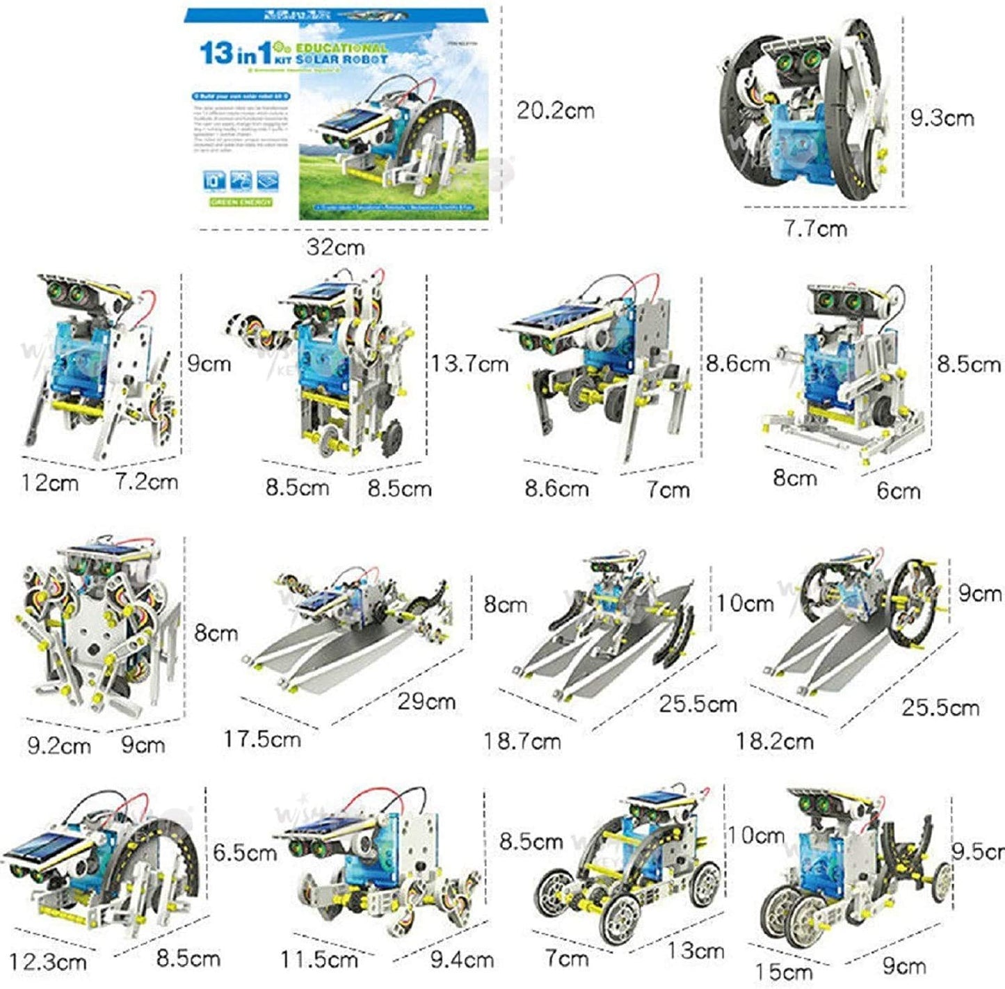 14 in 1 DIY Solar Robot Logical Experiments