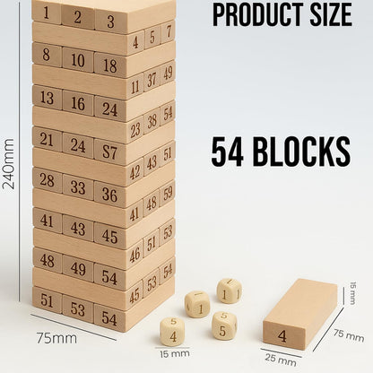 Wooden Jenga 54 pieces