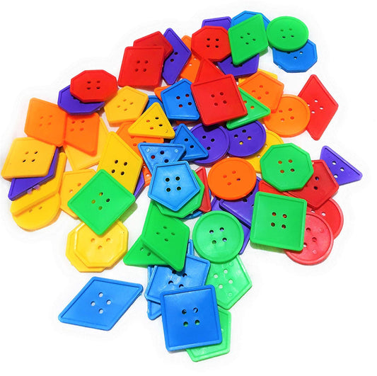 Colorful Geometrical Button Lacing Kit