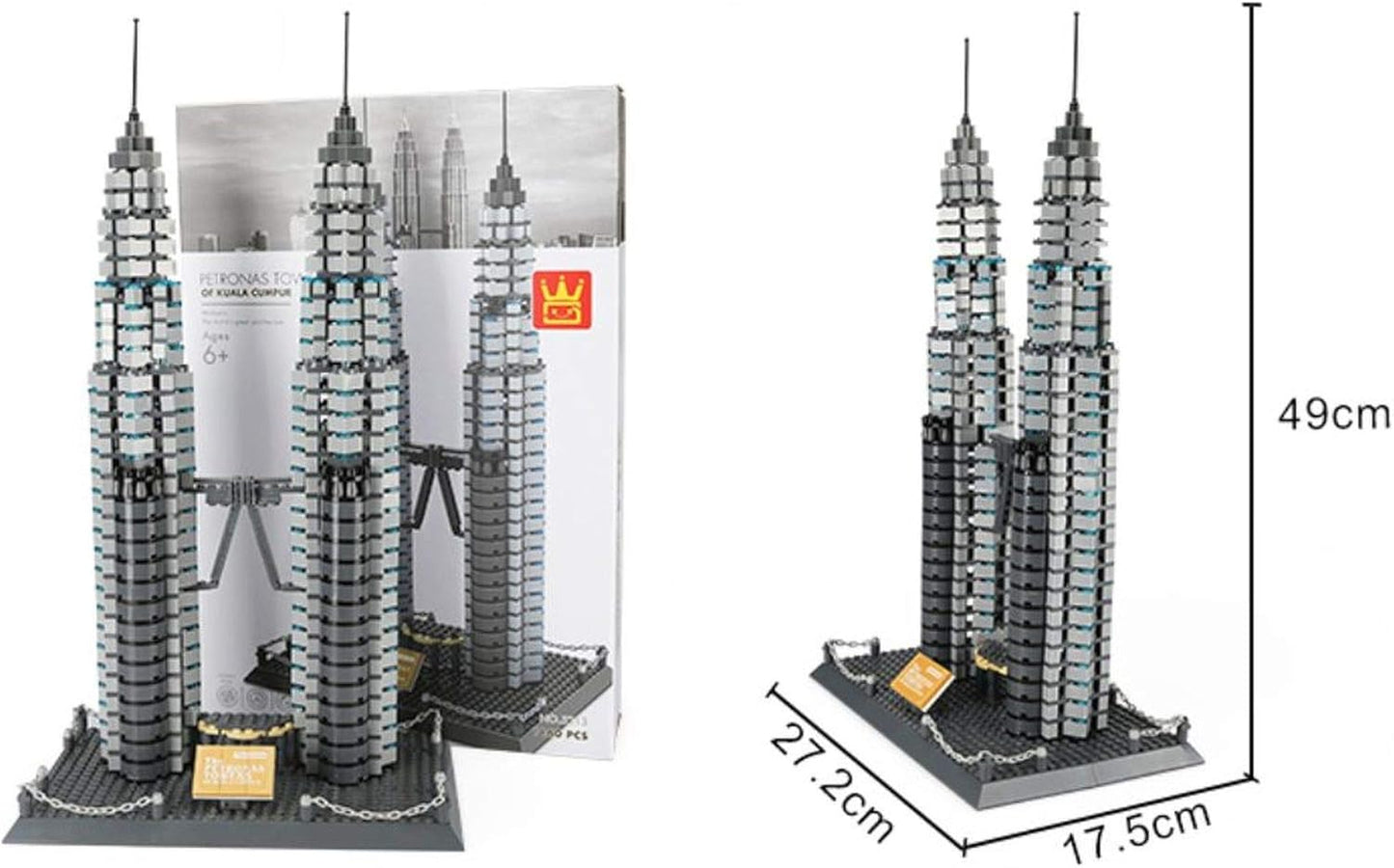 Petronas Twin Towers Building Blocks Model - 1173 pieces