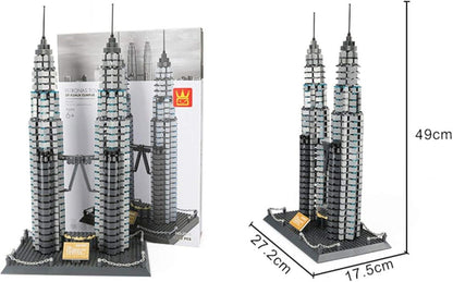 Petronas Twin Towers Building Blocks Model - 1173 pieces