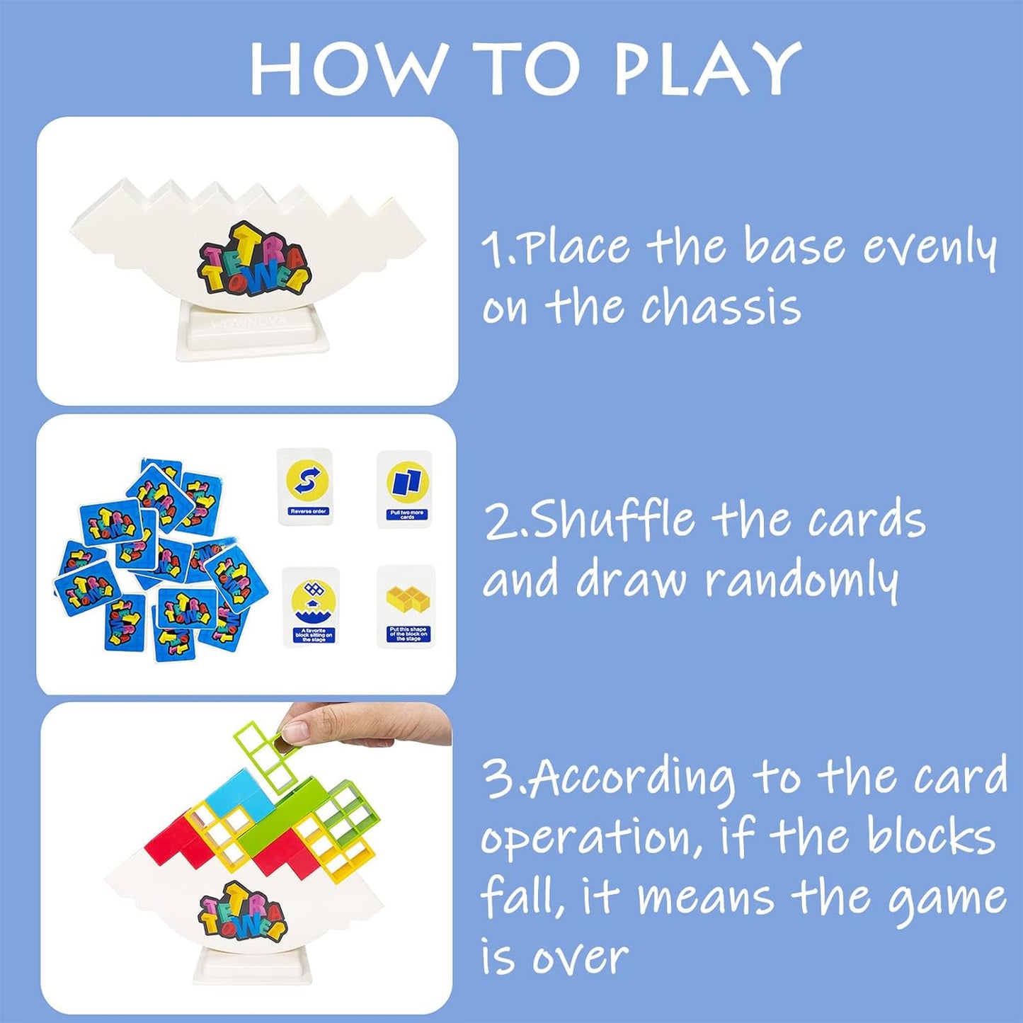 Tetra Tower Stacking Fun Balance Game 32 Blocks