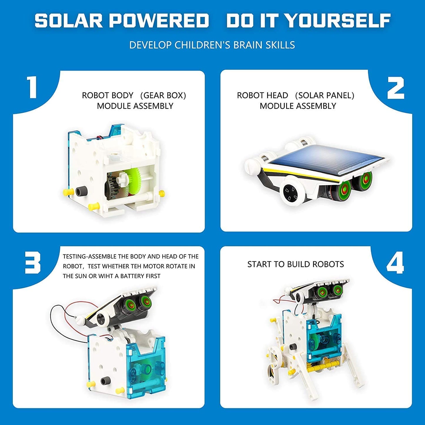 14 in 1 DIY Solar Robot Logical Experiments