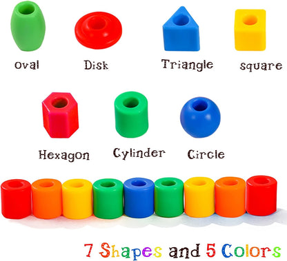 Plastic lacing beads-Small