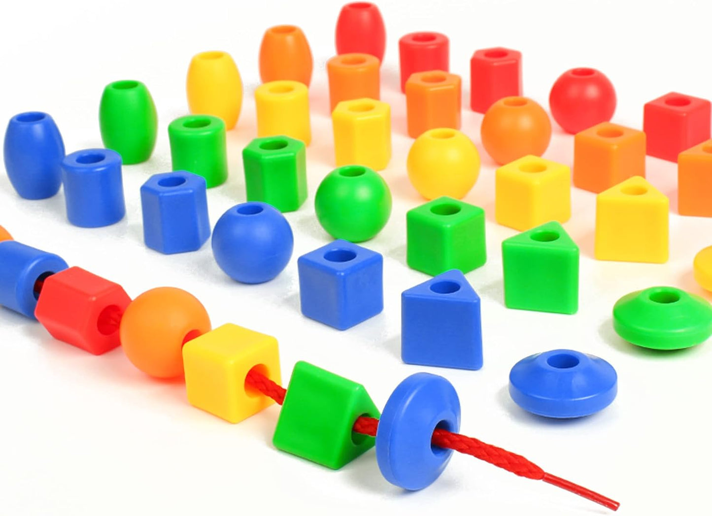 Plastic lacing beads-Small