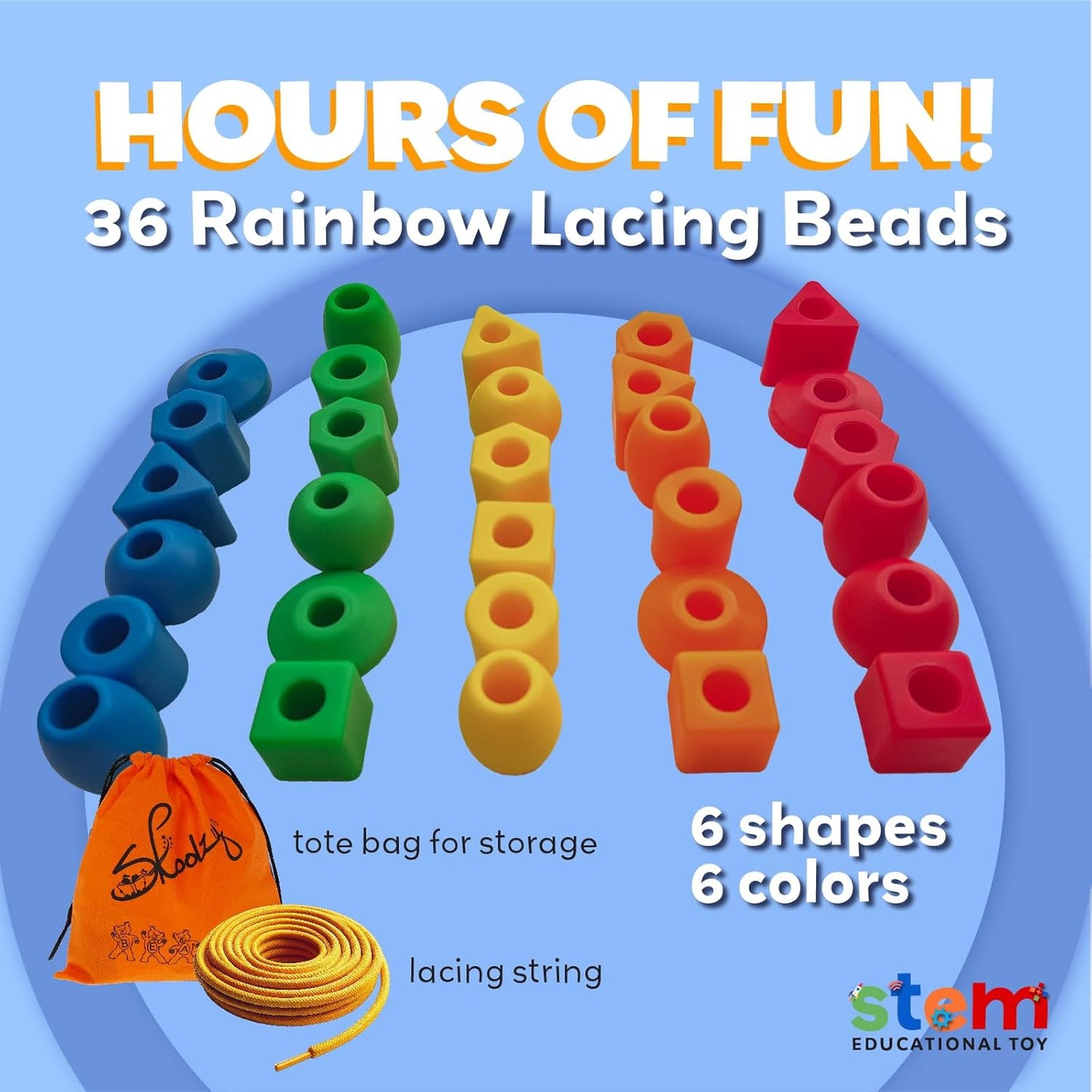 Plastic lacing beads-Jumbo