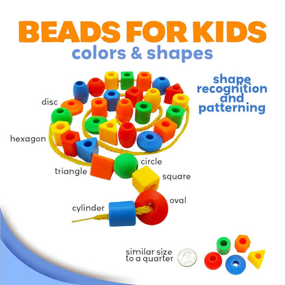 Plastic lacing beads-Jumbo