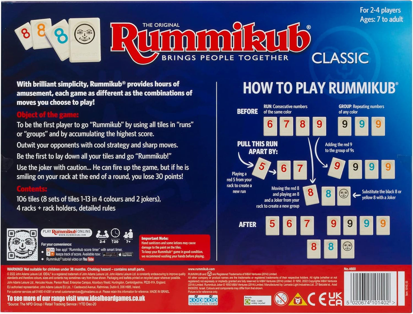Rummikub Classic Number Family Challenge Game
