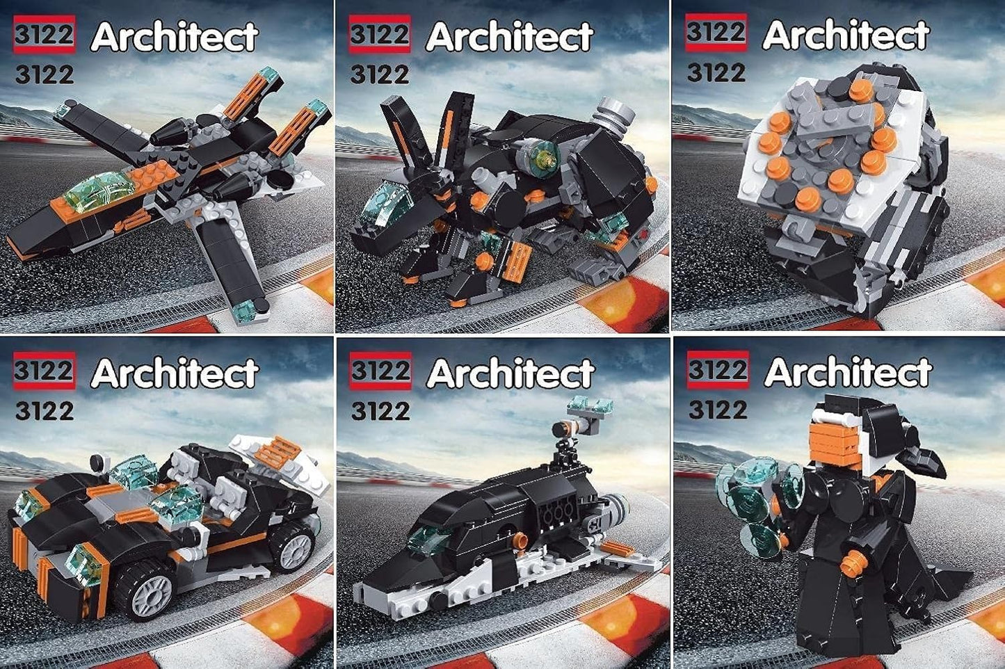 Architect Bricks Building Block 36 Models 256 Pieces - 122