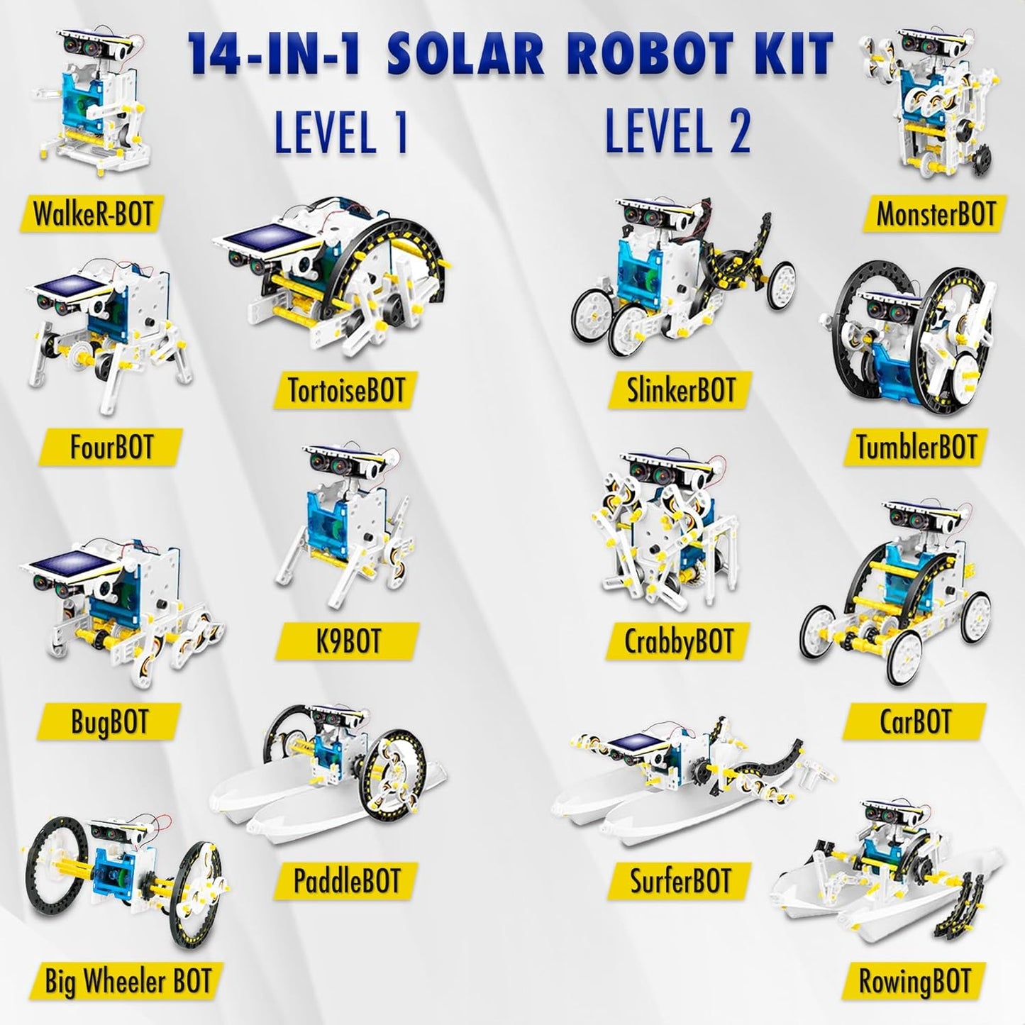 14 in 1 DIY Solar Robot Logical Experiments