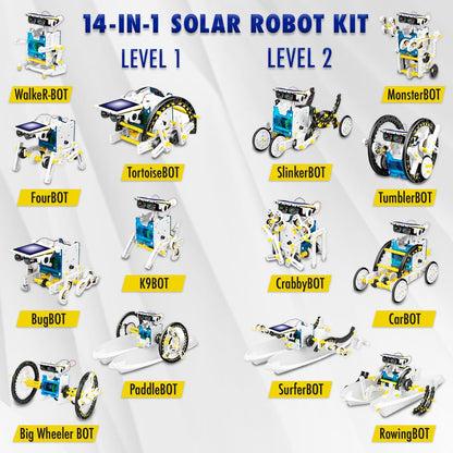 14 in 1 DIY Solar Robot Logical Experiments