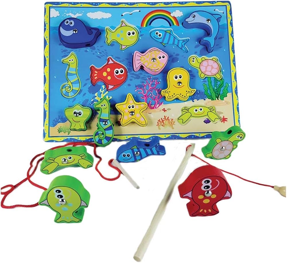 Magnetic fishing board and lacing