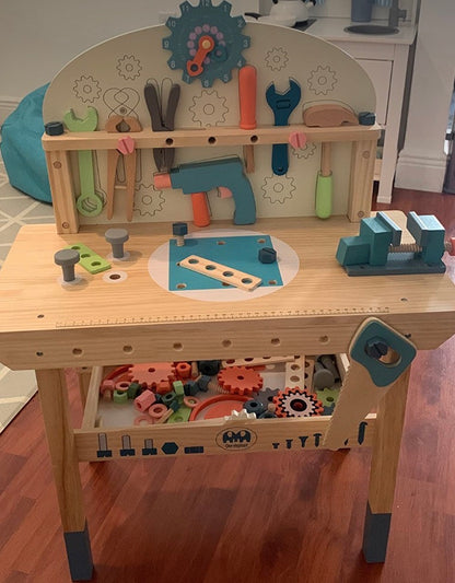 Wooden tool bench- Pretend play