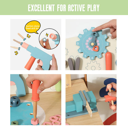 Wooden tool bench- Pretend play