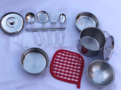 13 pieces steel utensils for kids