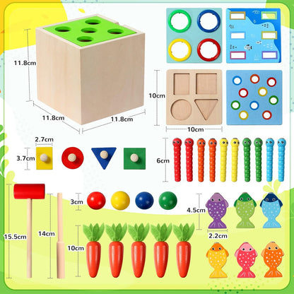 Montessori wooden box 5 in 1