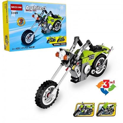 Architect Highway Cruiser Building Blocks 3 Models 129 Pieces