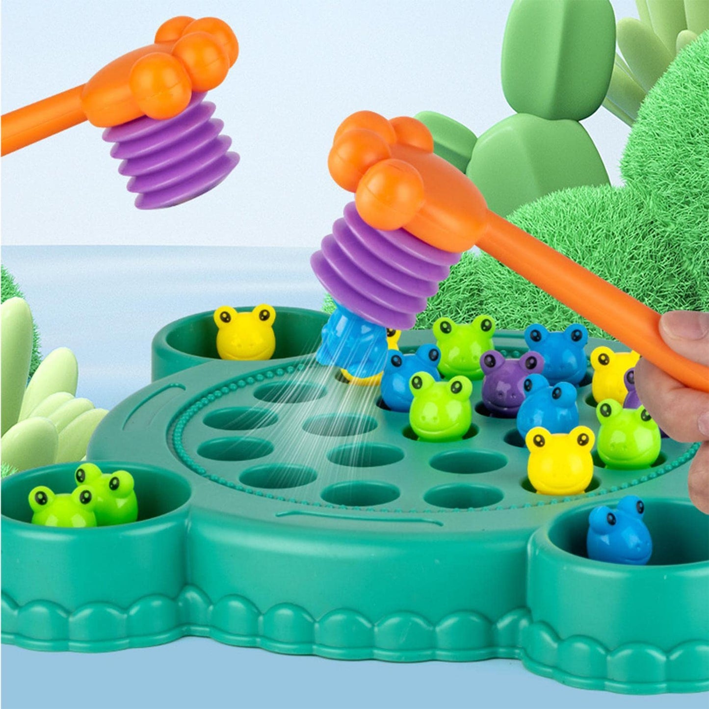 Hammer frog catching