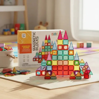 110 pieces magnetic tiles