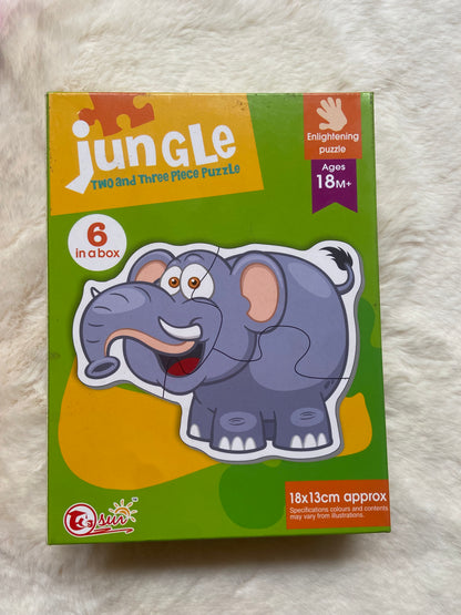 Two and Three Piece Jigsaw Puzzles for Toddlers – Jungle