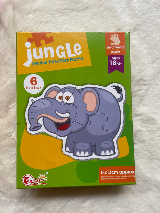 Two and Three Piece Jigsaw Puzzles for Toddlers – Jungle