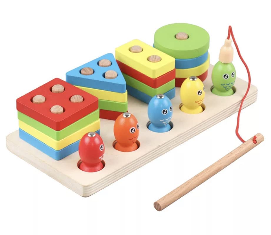 Four column shape set & fishing game