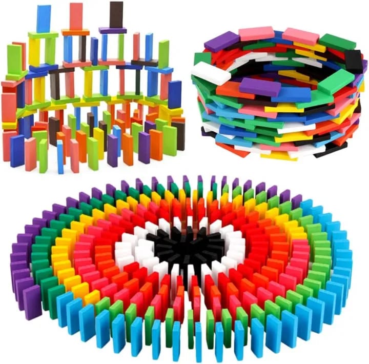 Dominos- 120 pieces wooden