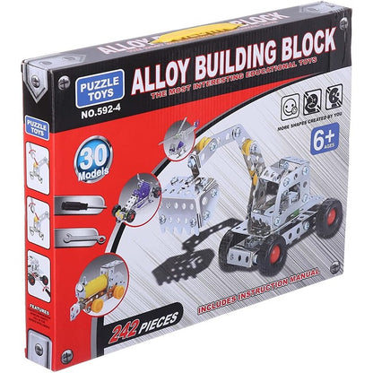 Metal Construction Kit (242 Pieces – Makes 30 Models)